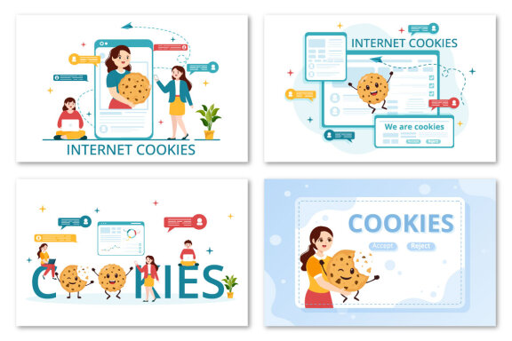 12 Internet Cookies Technology Illustration