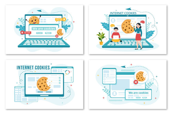 12 Internet Cookies Technology Illustration