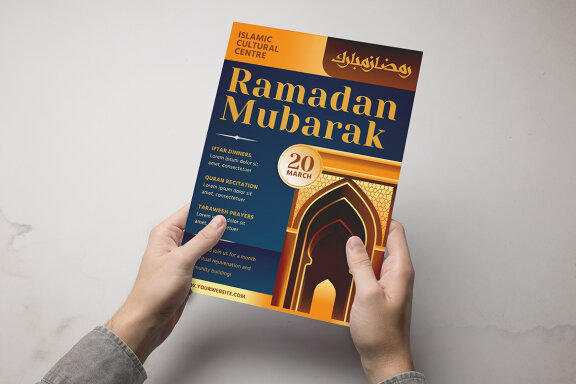 Ramadan Mubarak A4 Flyer Design Template