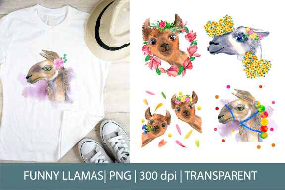 Funny Llamas, Cute & Funny Sublimation