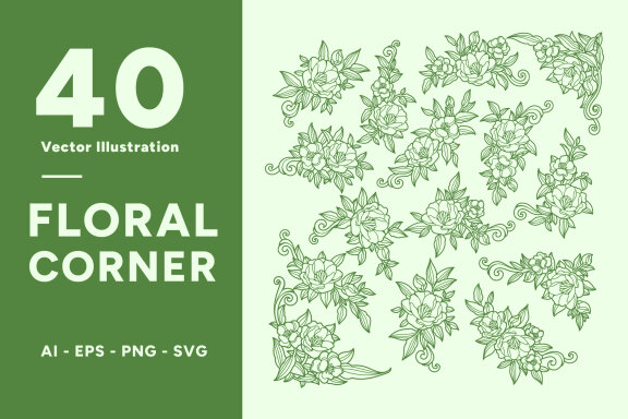 Floral Corner Illustration