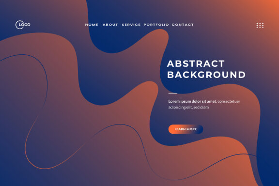 Blue Wave Dynamic 3D abstract background
