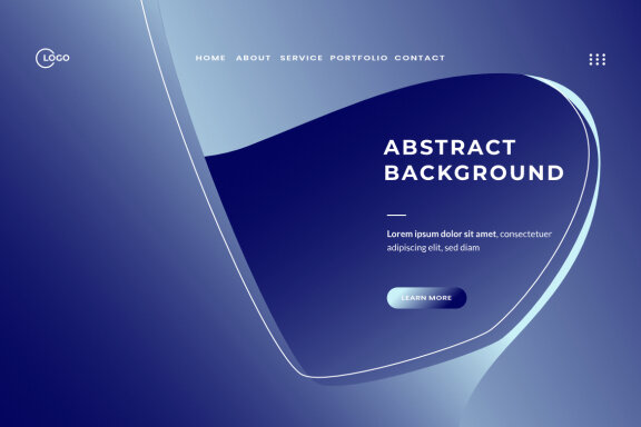 Blue Wave Dynamic 3D abstract background