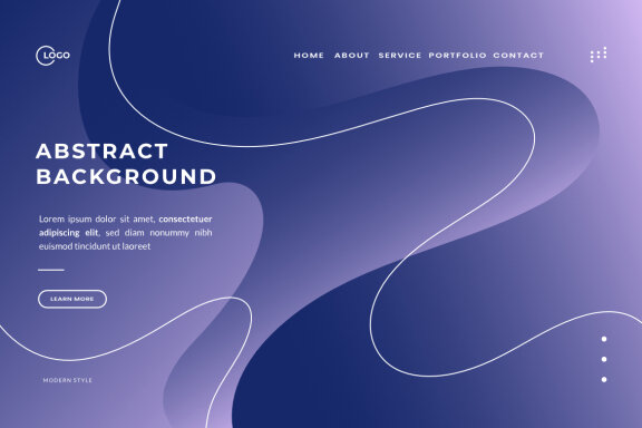 Blue Wave Dynamic 3D abstract background