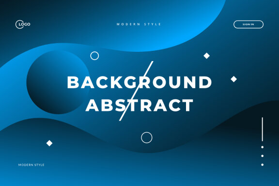 Blue Wave Dynamic 3D abstract background
