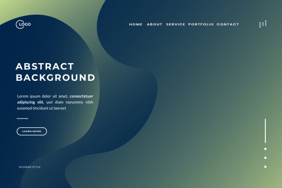 Blue Wave Dynamic 3D abstract background
