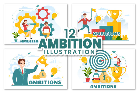 12 Ambition to Success Illustration