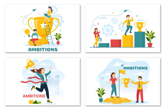 12 Ambition to Success Illustration