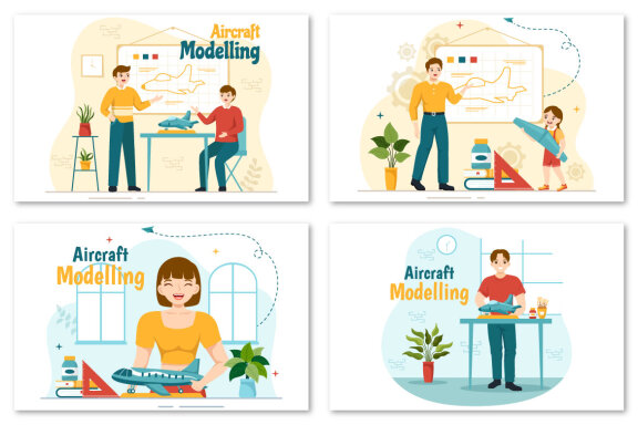 10 Aircraft Modelling and Crafting Illustration