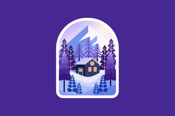 House covered in snow in winter