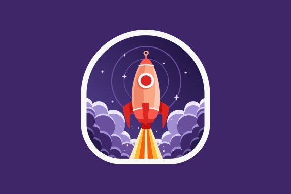 Space rocket is taking off