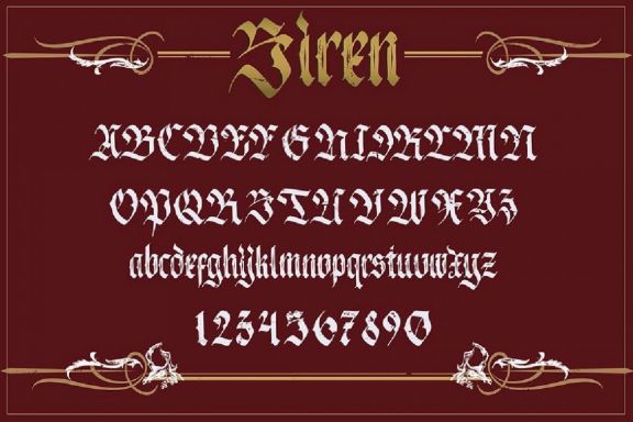 Siren blackletter