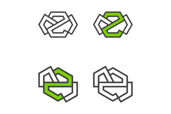 MZ MN hexagon - Free Logo Shapes