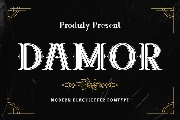 Damor Font - Modern Serif Blackletter Font