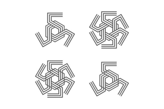 5 hexagon return - Free Logo Shapes