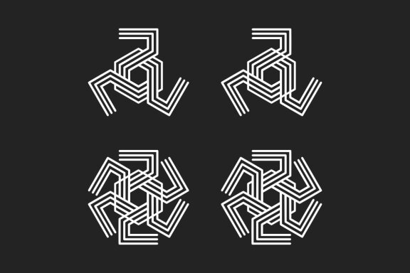 7 Hexagon return - Free Logo Shapes