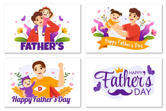 13 Happy Fathers Day Illustration 