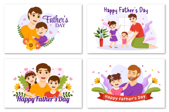 13 Happy Fathers Day Illustration 