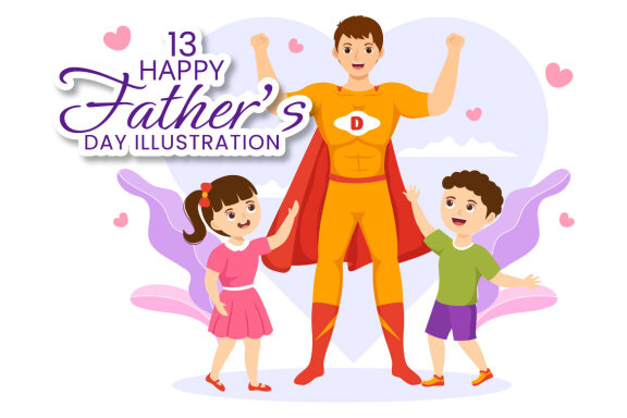 13 Happy Fathers Day Illustration 