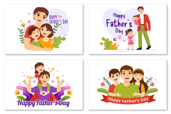 13 Happy Fathers Day Illustration 