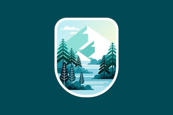 A great mountains is surrounded river