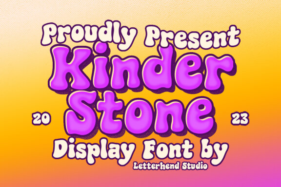 Kinder Stone - Display Font