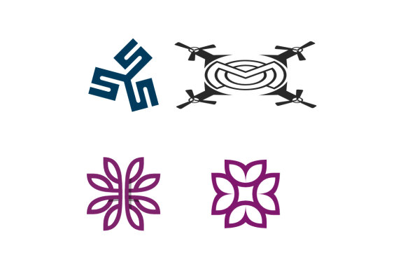 5 triple drone flower - Free Logo Shapes