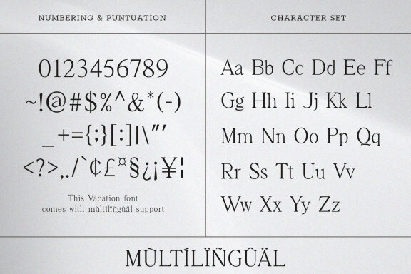 Vacation Modern Serif