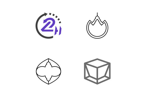 21 H frame Box - Free Logo Shapes