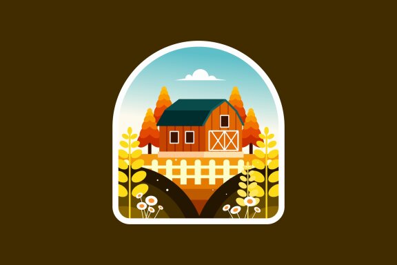 Farmhouse barn in the countryside