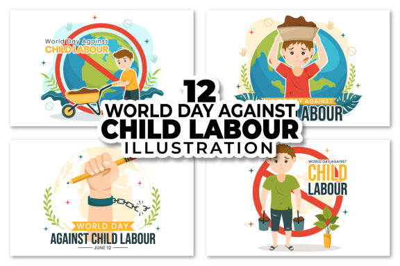 12 World Day Against Child Labour Illustration