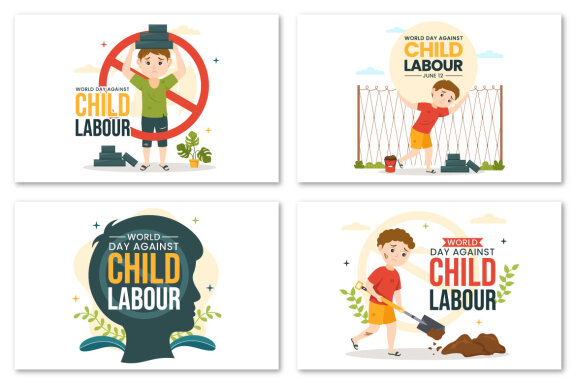 12 World Day Against Child Labour Illustration