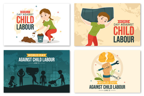 12 World Day Against Child Labour Illustration