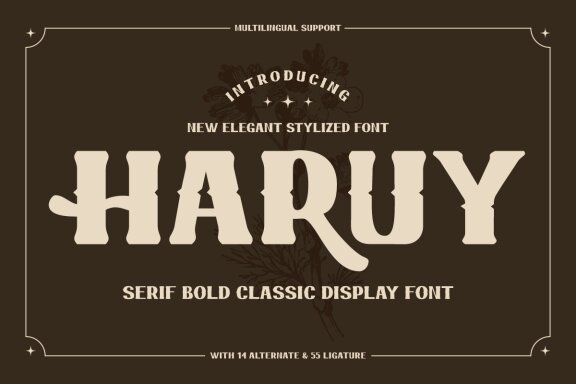 Haruy - Serif Bold Classic Display Font