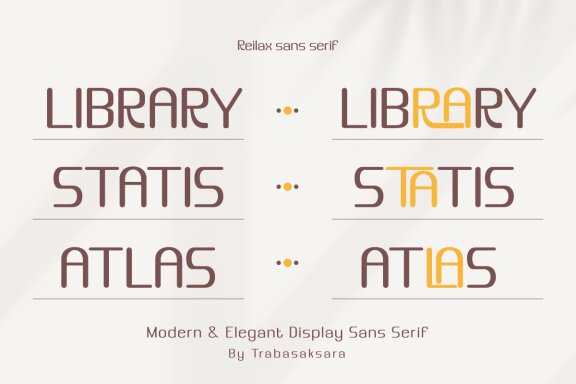 Reilax - Modern & Elegant Display Sans Serif