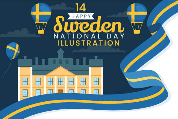 14 Sweden National Day Vector Illustration