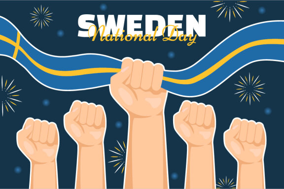 14 Sweden National Day Vector Illustration