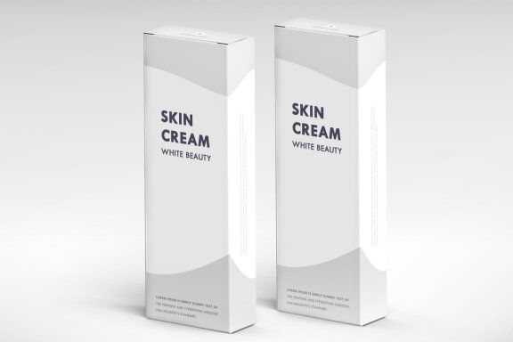 Paper Box Mockup For Beauty or Cosmetic Product Packaging
