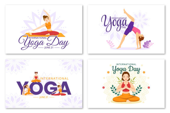 12 International Yoga Day Illustration