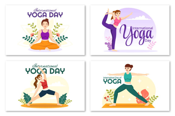 12 International Yoga Day Illustration