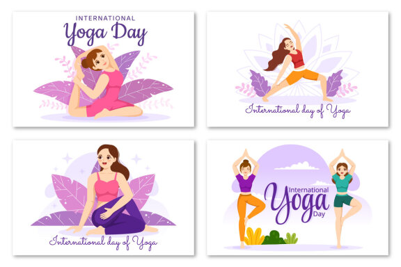12 International Yoga Day Illustration