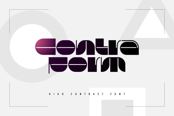 Contraform - High Contrast Font