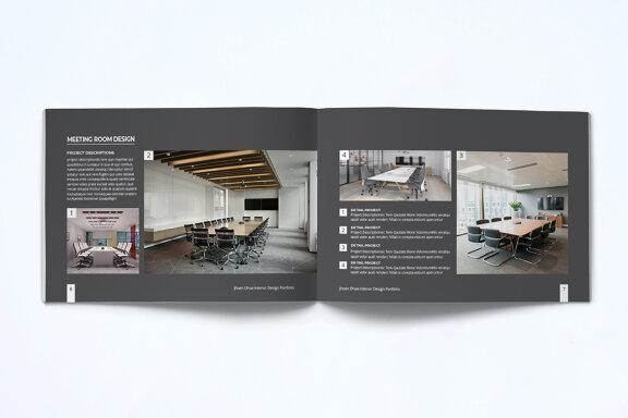 A5 Interior Design Portfolio Template
