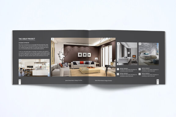 A5 Interior Design Portfolio Template