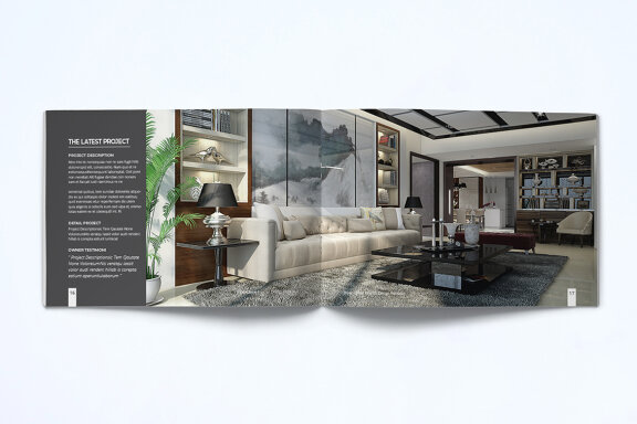 A5 Interior Design Portfolio Template