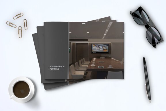 A5 Interior Design Portfolio Template