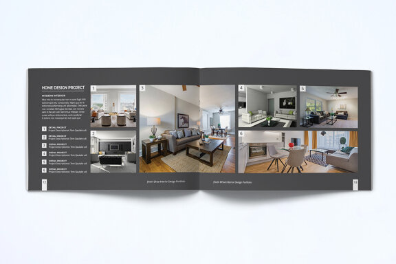 A5 Interior Design Portfolio Template