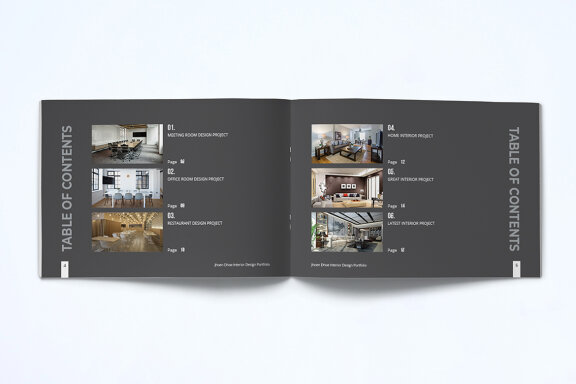 A5 Interior Design Portfolio Template