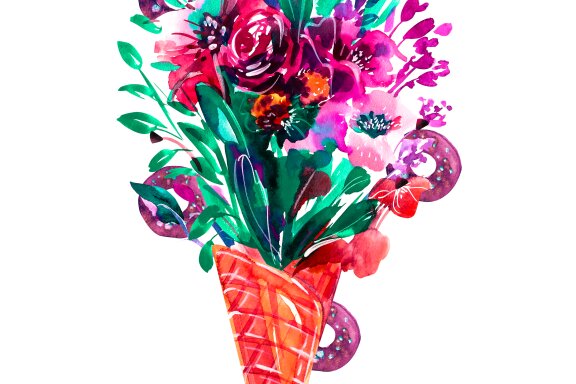 Summer Flowers in an Ice Cream cone