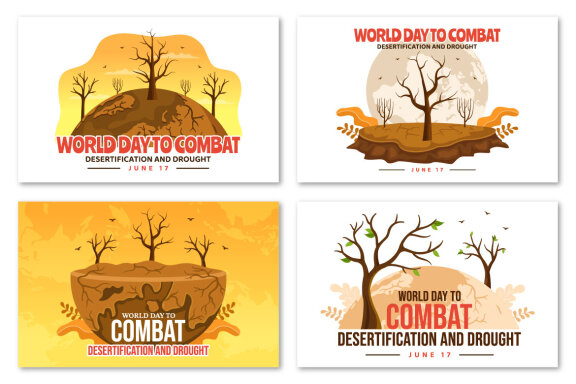 13 World Day to Combat Desertification and Drought Illustration